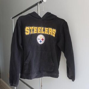 Pittsburgh Steelers NFL Youth Hoodie Pullover Black Yellow Size‎ L 14/16
